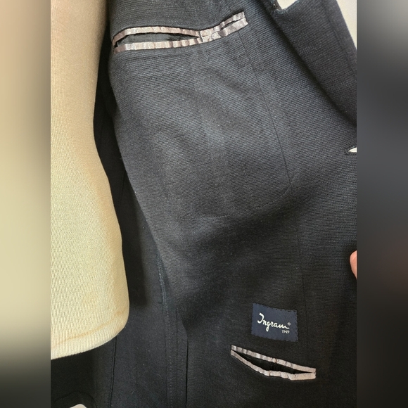 INGRAM ITALY Black Wool Midi Sweater Jacket. Size Small - Picture 10 of 13